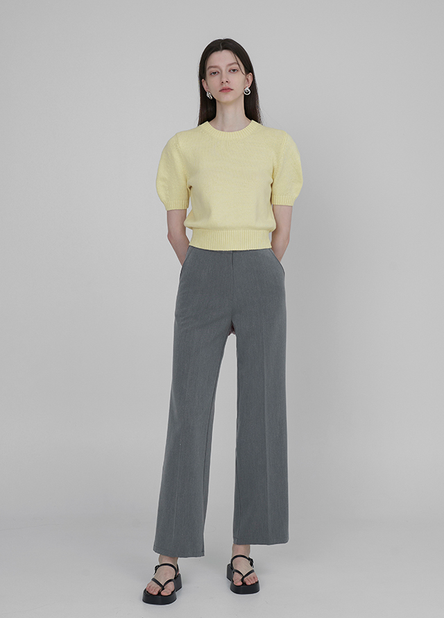 (Z-BL-4072)BACK POINT Y-NECK BOXY BLOUSE Korea