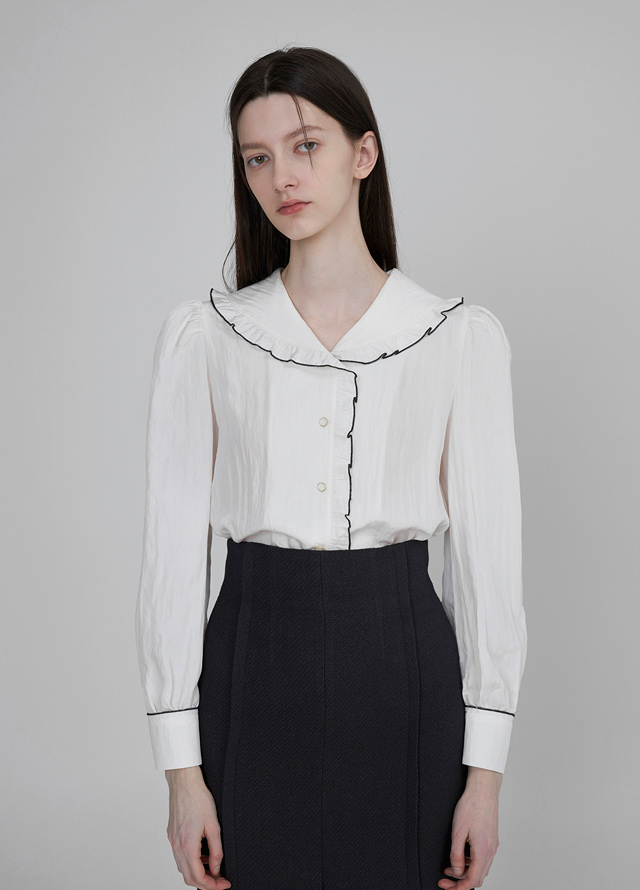 (PT-5114)Side slit straight fit denim pants Korea