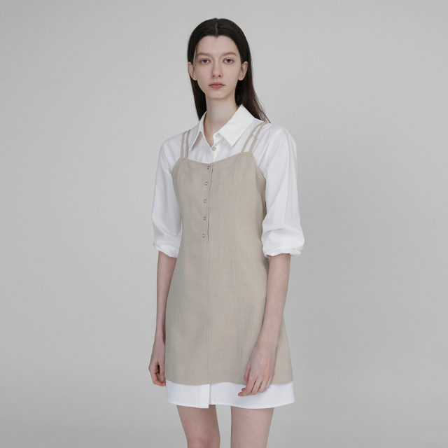 (OP-6024)Jane Strap Layered One Piece