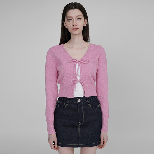 (CD-2020) Cotton Buckle Strap Ribbon Cardigan