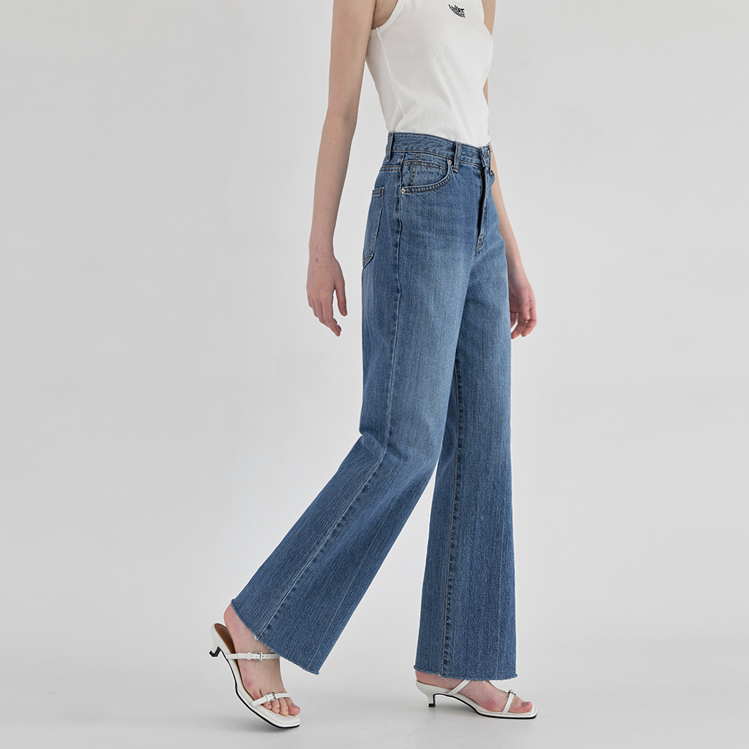 (PT-5419)RAW BOOTSCUT DENIM PANTS