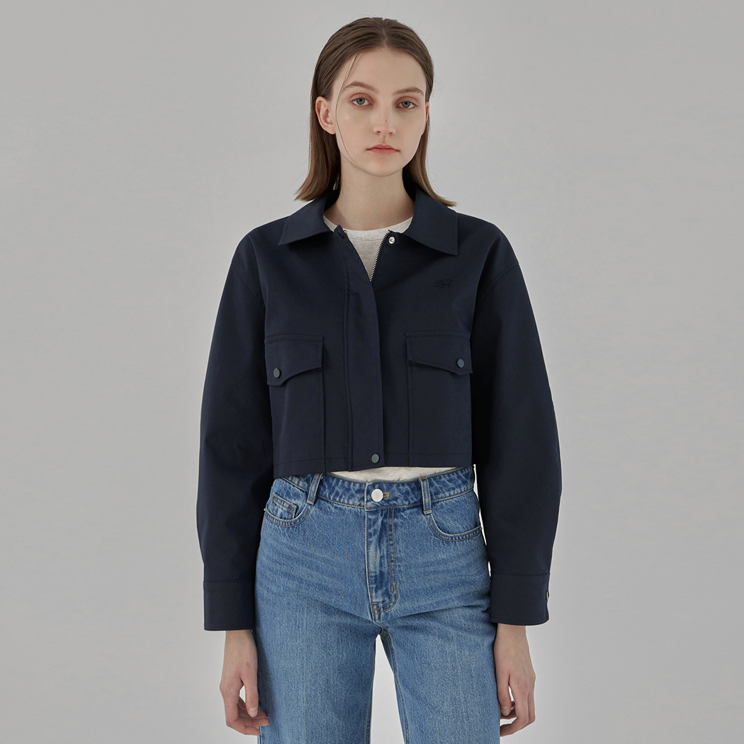 (JK-2803)Utility Set-up Crop Trench Jacket Korea
