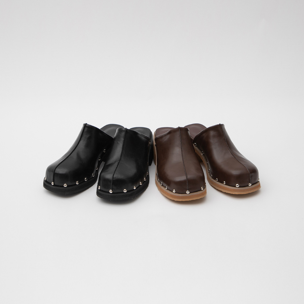 (SH-3376) Modern Stud Clog Mule Korea