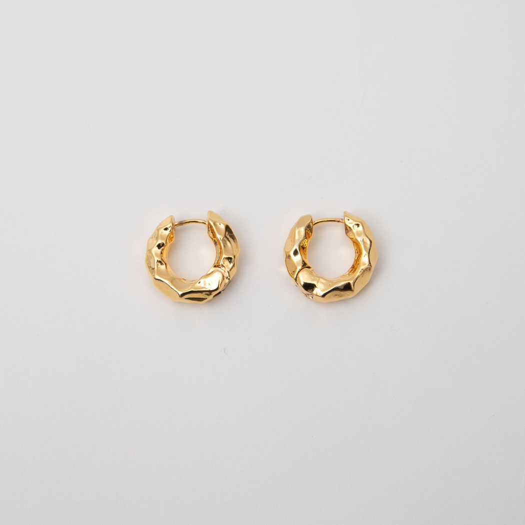 (E-1564)Dented Ring Earrings