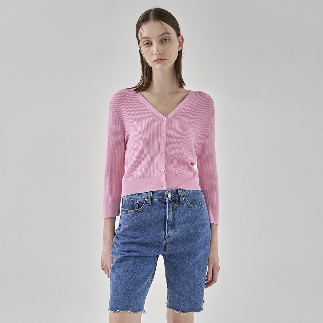 (CD-2052)Basic Light Golji Knit Cardigan