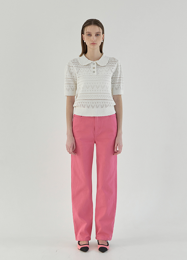 (CD-2039)Color blocking skasi golji knit top cardigan set S Korea