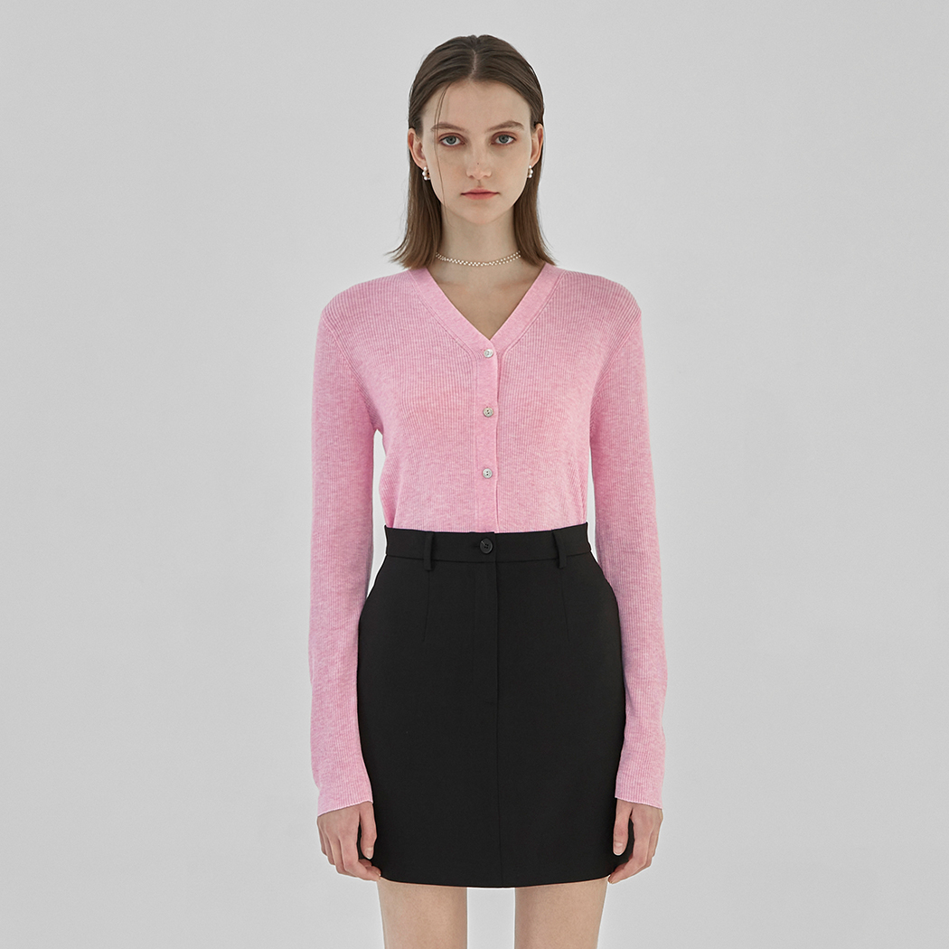 (CD-2062)N Signature CD013-Basic V-neck Golji Knit Cardigan