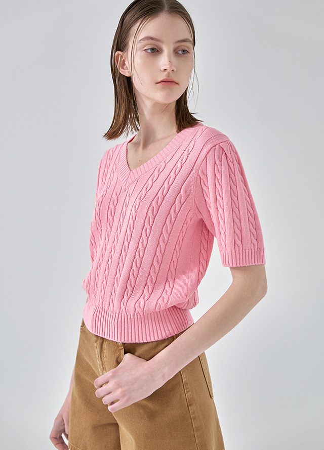 (SK-4772) Cotton Front Slit Mini Skirt Korea