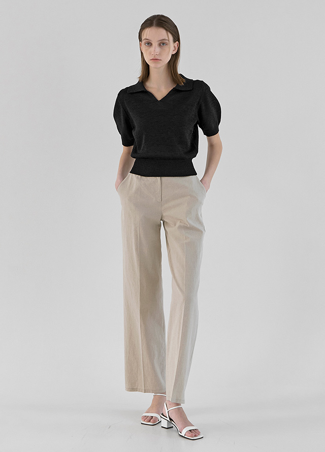 (T-6689) Juap Flocking Crop Tee Korea