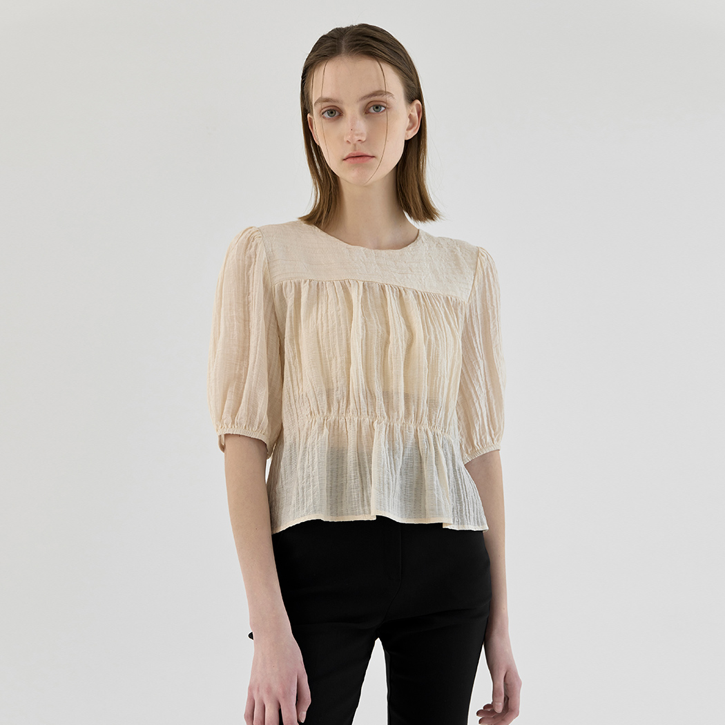 (BL-4149) Light Wrinkle Blouse
