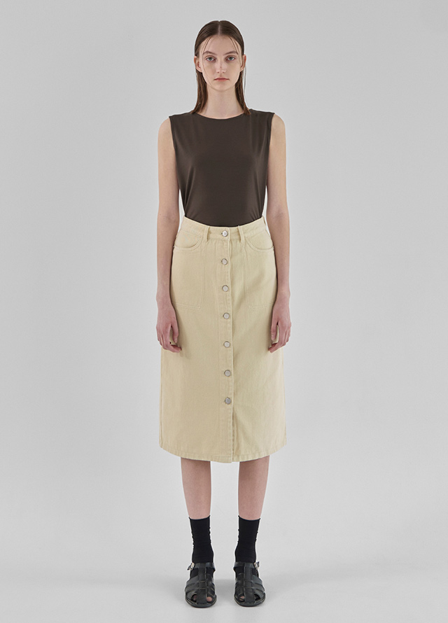 (T-6672)Atelier Lettering Slim Crop Tee Korea