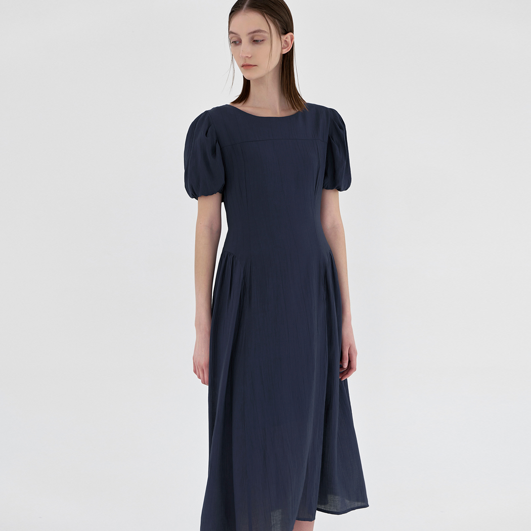 (OP-6050)Wrinkle Princess Volume Maxi One Piece