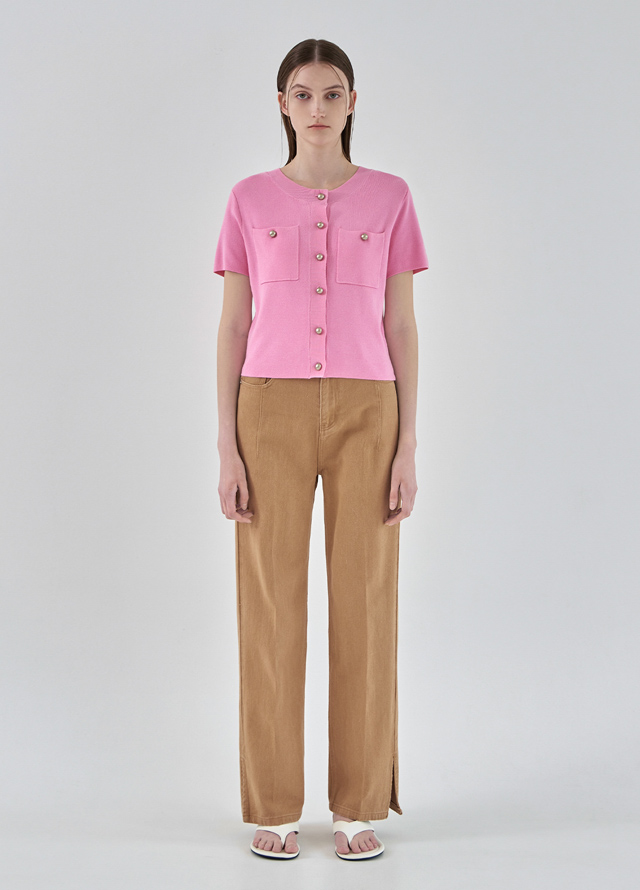 (T-6682)Vacation Vintage Round Tee Korea