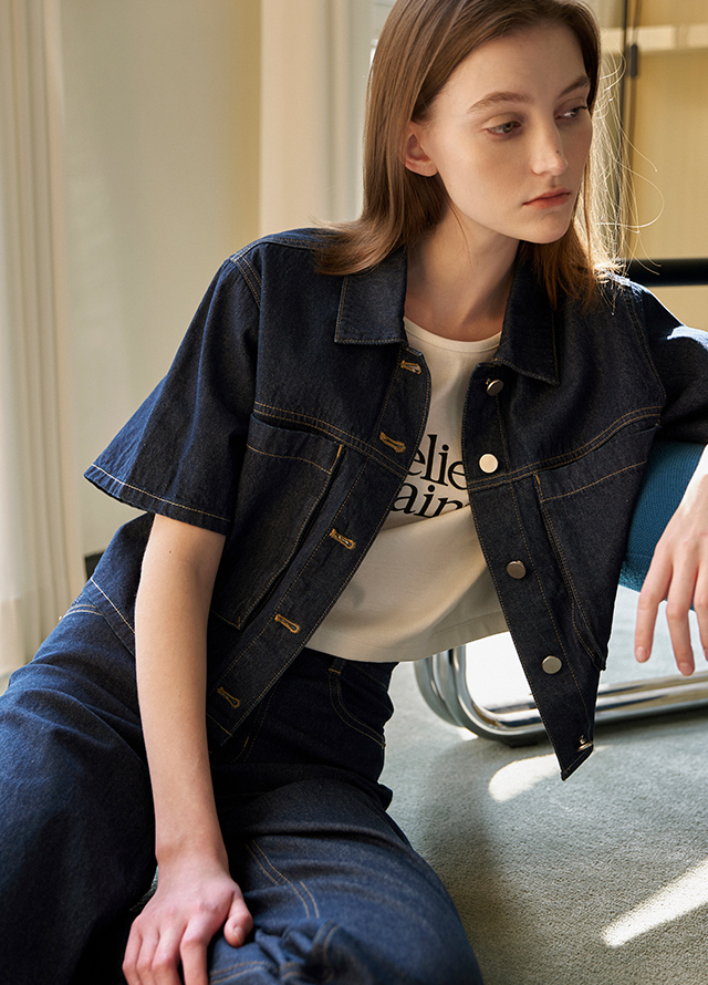 (Z-PT-5414)SELVEDGE SET-UP STRAIGHT DENIM PANTS Korea