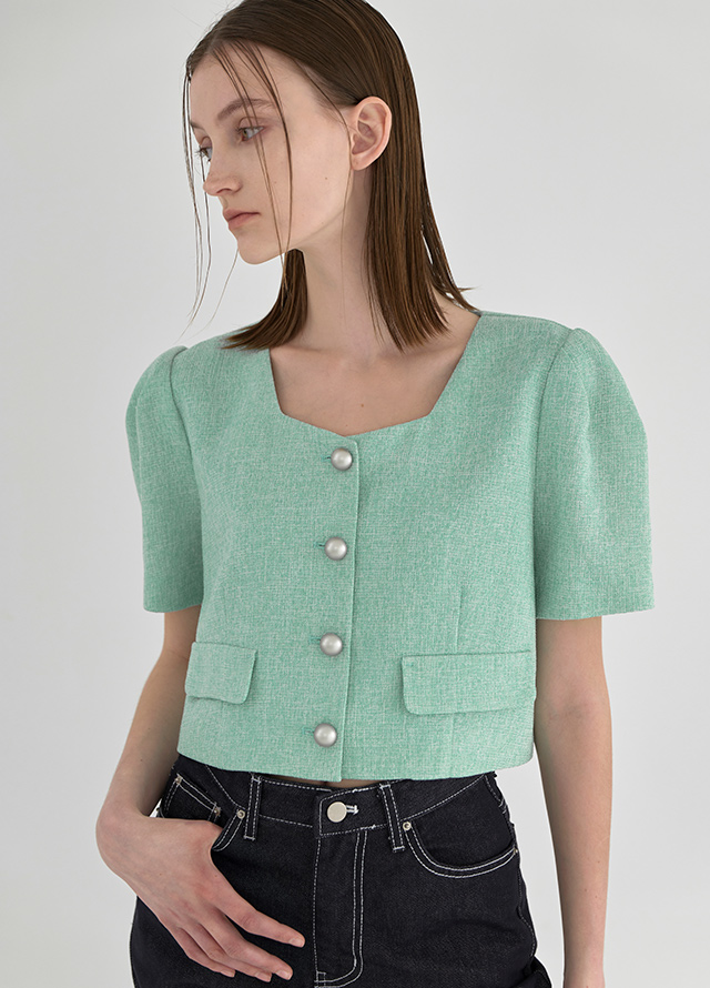 (SK-4777)Giselle Set-up Tweed Mini Skirt Korea