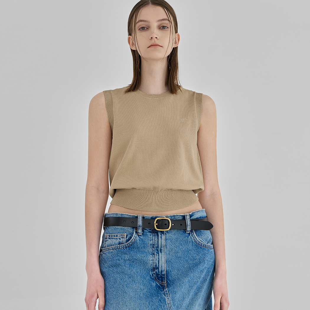 (T-6677)N Signature T032-Soft Round Sleeveless Knit