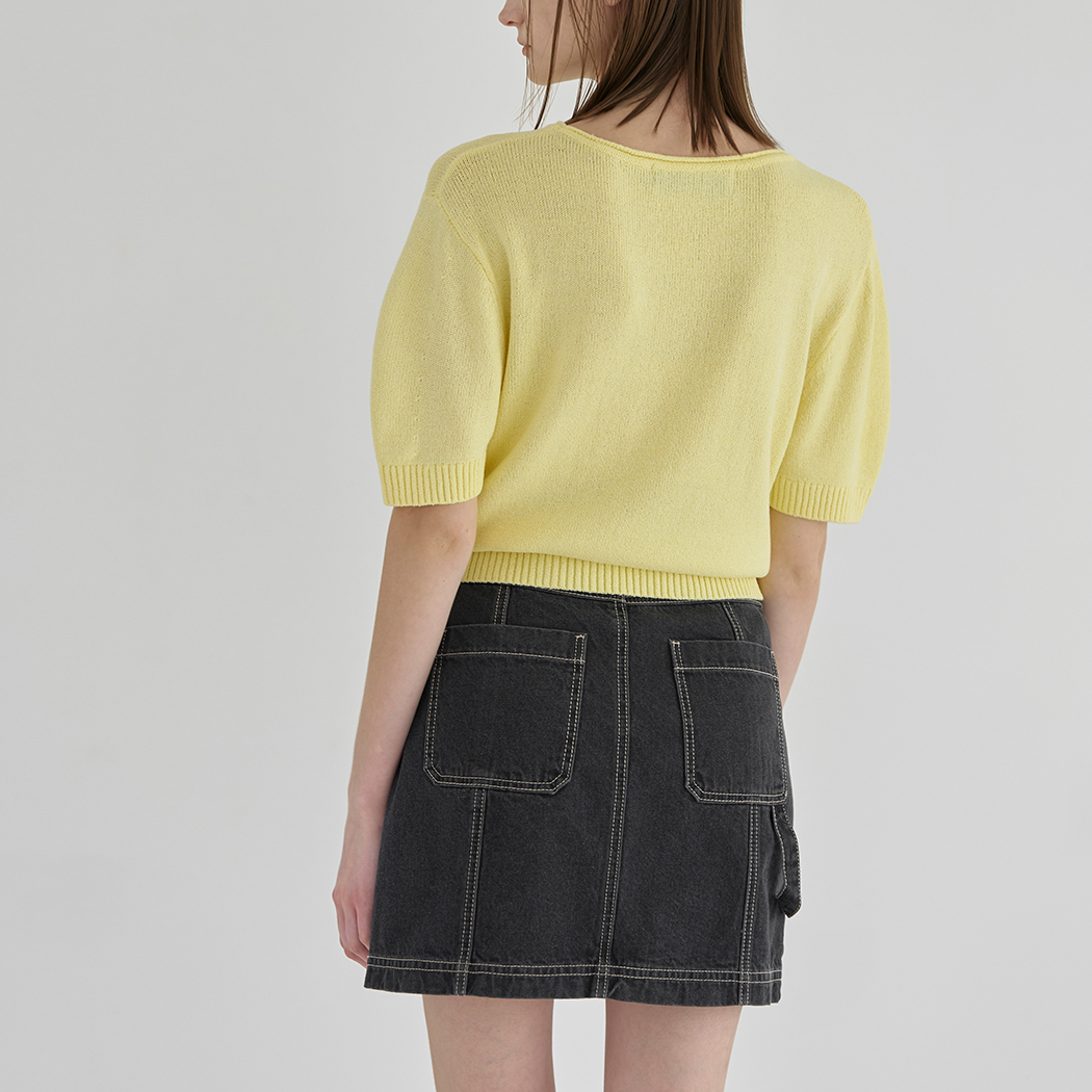 (SK-4798) Utility Denim Mini Skirt