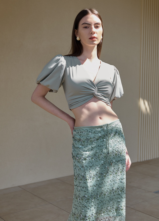 (SW-805) High Waist Swim Pants Misty Mint Korea