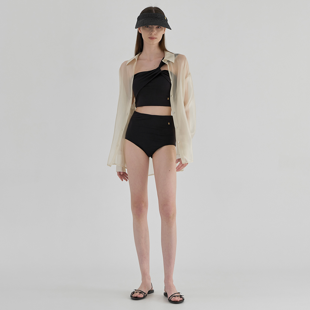 (SW-805) High Waist Swim Pants Black