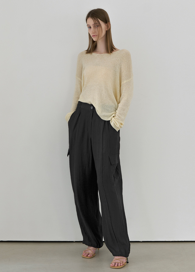 (T-6692) Light loose V-neck knit Korea