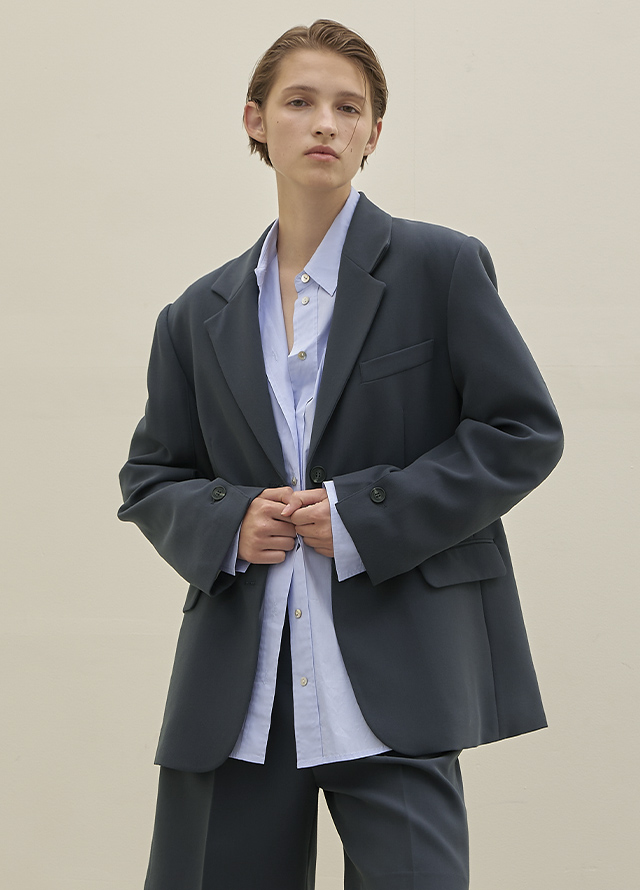 (BL-4156) Cotton Side Slit Boyfriend Shirt Korea