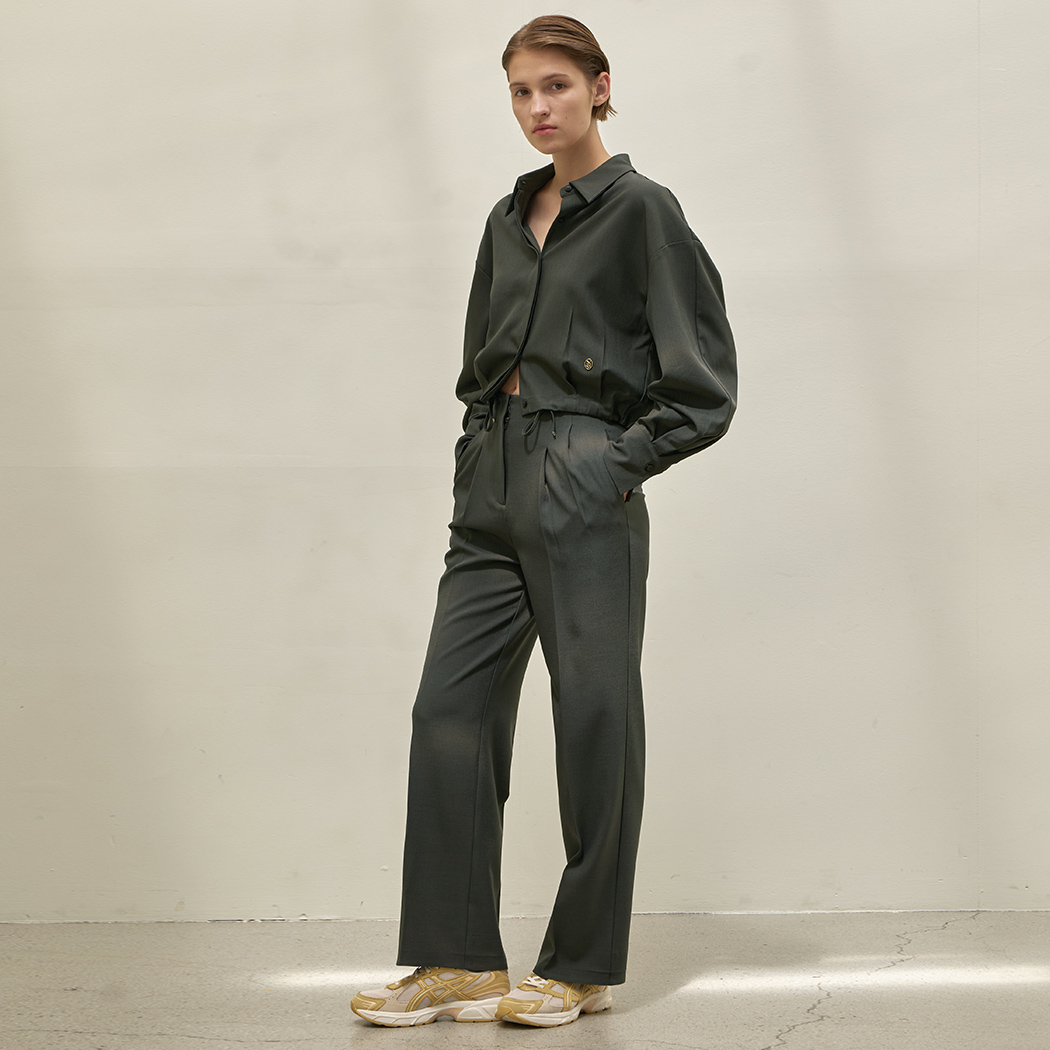 (PT-5441) Vera Set-up High Waist Tutu Wide Long Pants