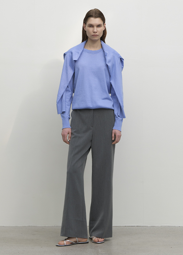 (BL-4169)Embroidered Standard Basic Shirt Korea
