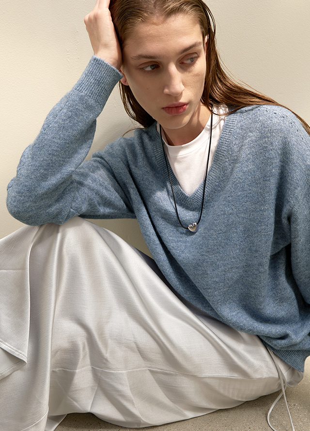 (SK-4846)Heavy Cotton Set-up Stitch Pleated Mini Skirt Korea