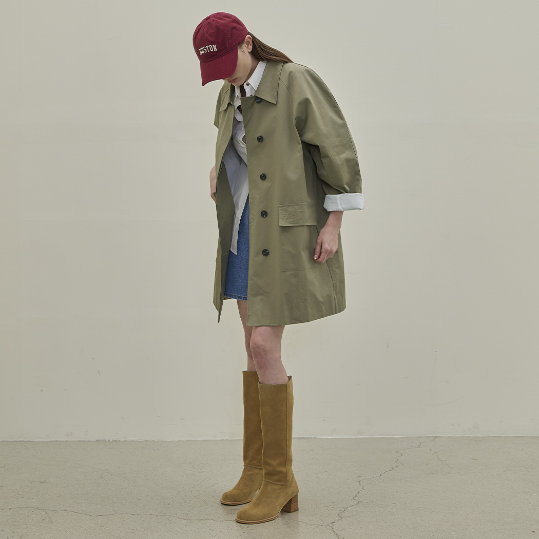 (CT-1434) Big Pocket Raglan Single Coat