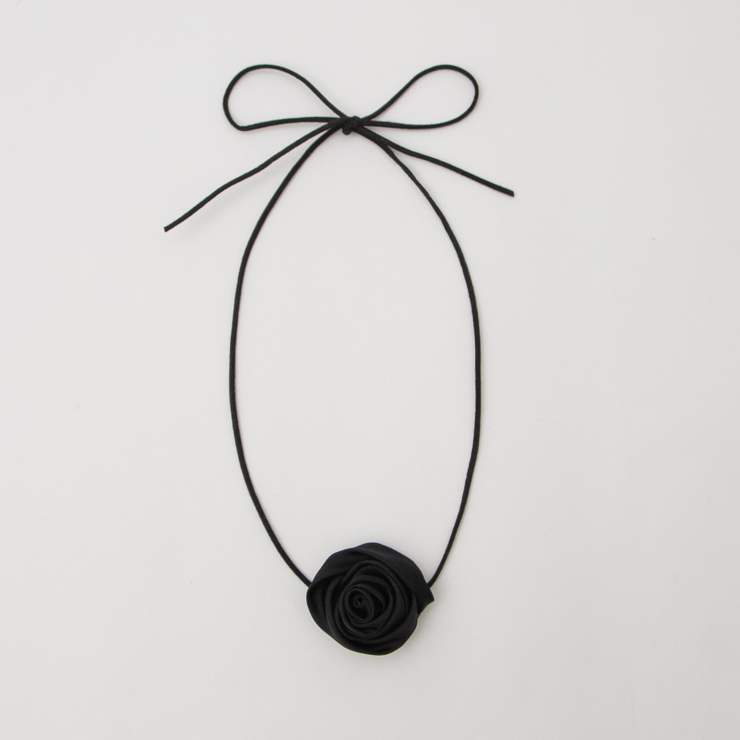 (N-849) Rose Choker Necklace