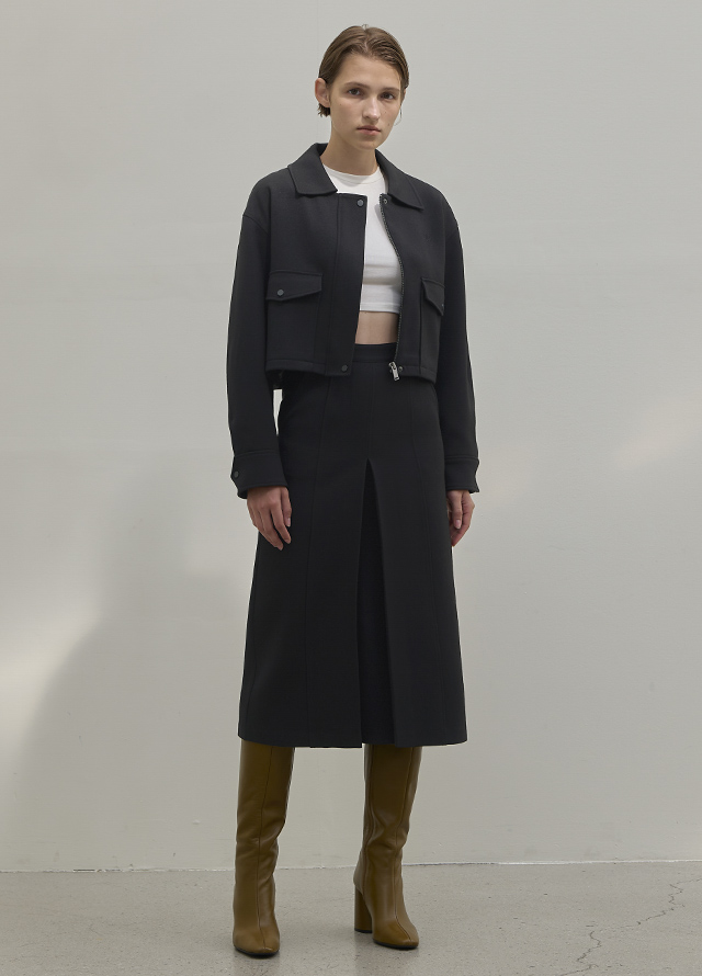 (JK-2908) Modern Set-up Trench Short Jacket Korea