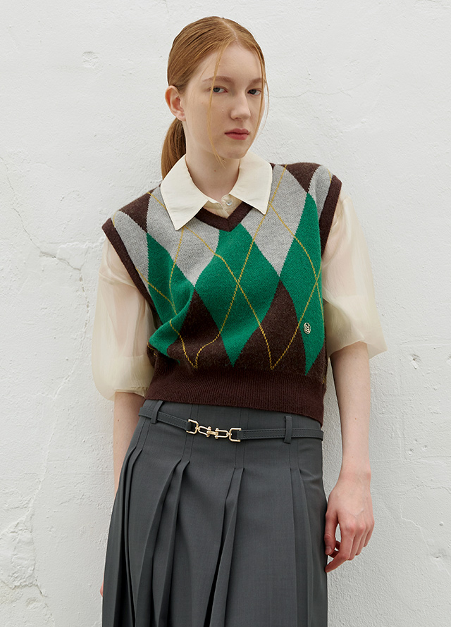 (BL-4151) Unveil Sheer Slit Blouse Ivory Korea