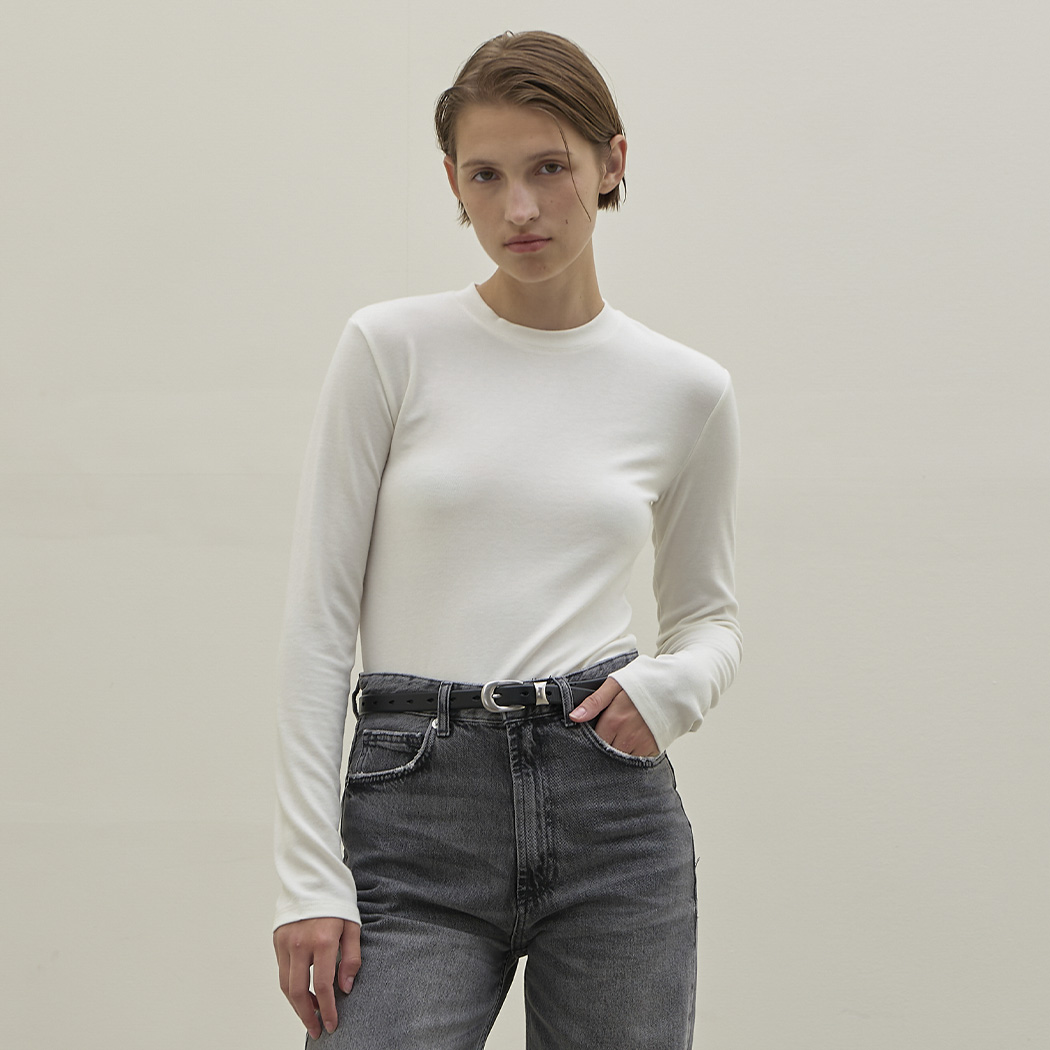 (ZNT-6742)SIGNATURE SOFT BASIC ROUND TEE