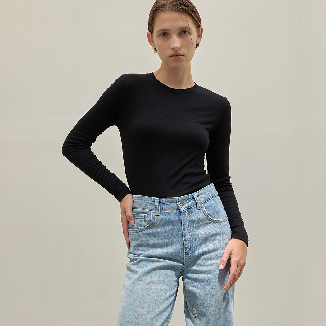 (ZNT-6745)SIGNATURE BASIC LIGHT SLIM TEE