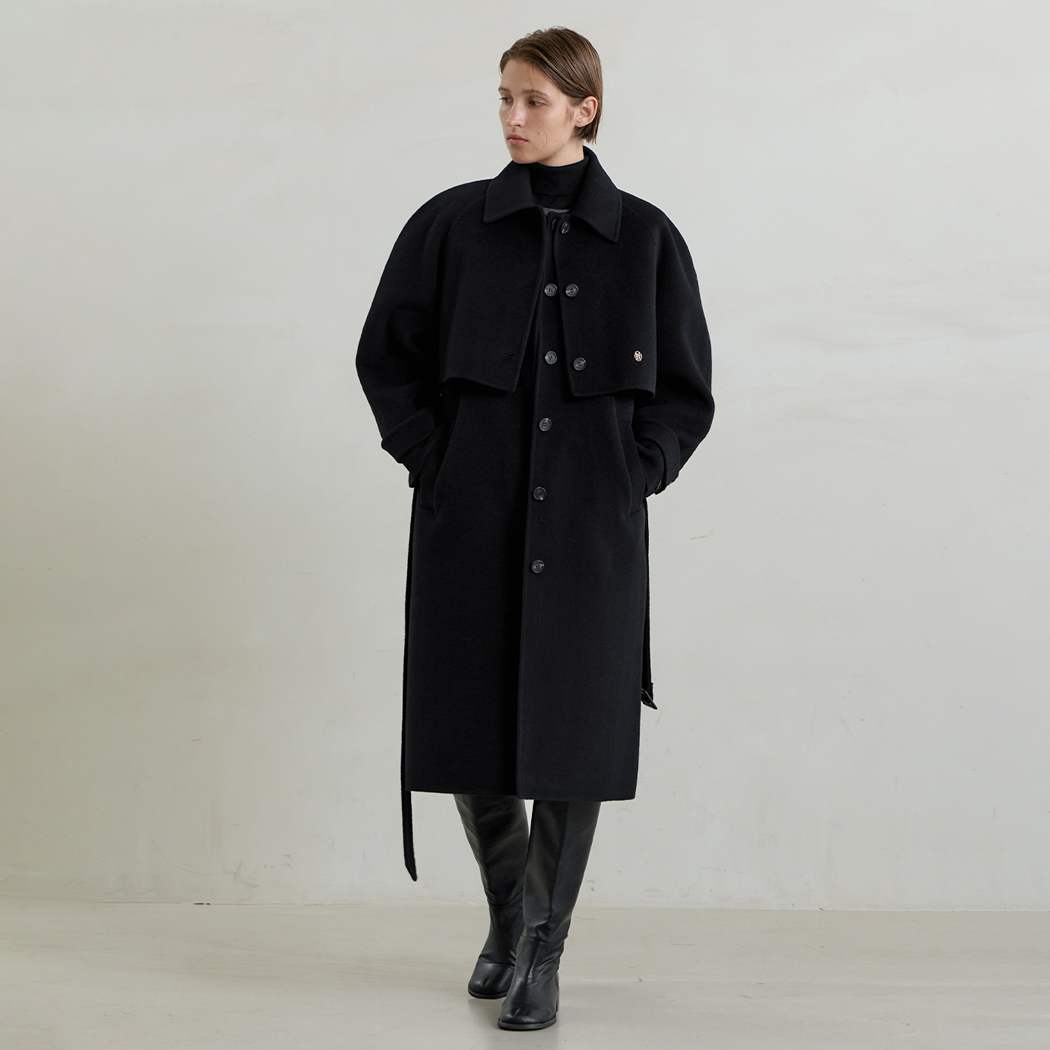 (CT-1421) Levon Wool Handmade Trench Coat S