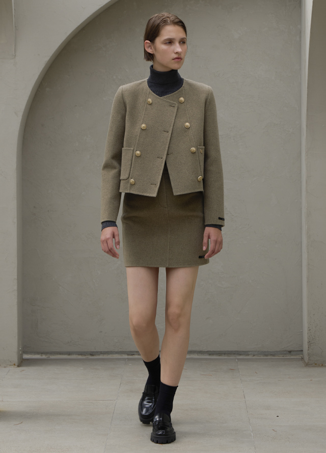 (ZT-6754)SIGNATURE WOOL RIBBED POLA KNIT Korea