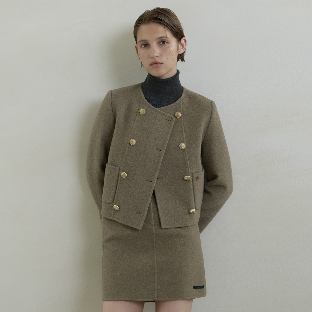 (JK-2838) Joyce Wool Handmade Set-up Double Jacket