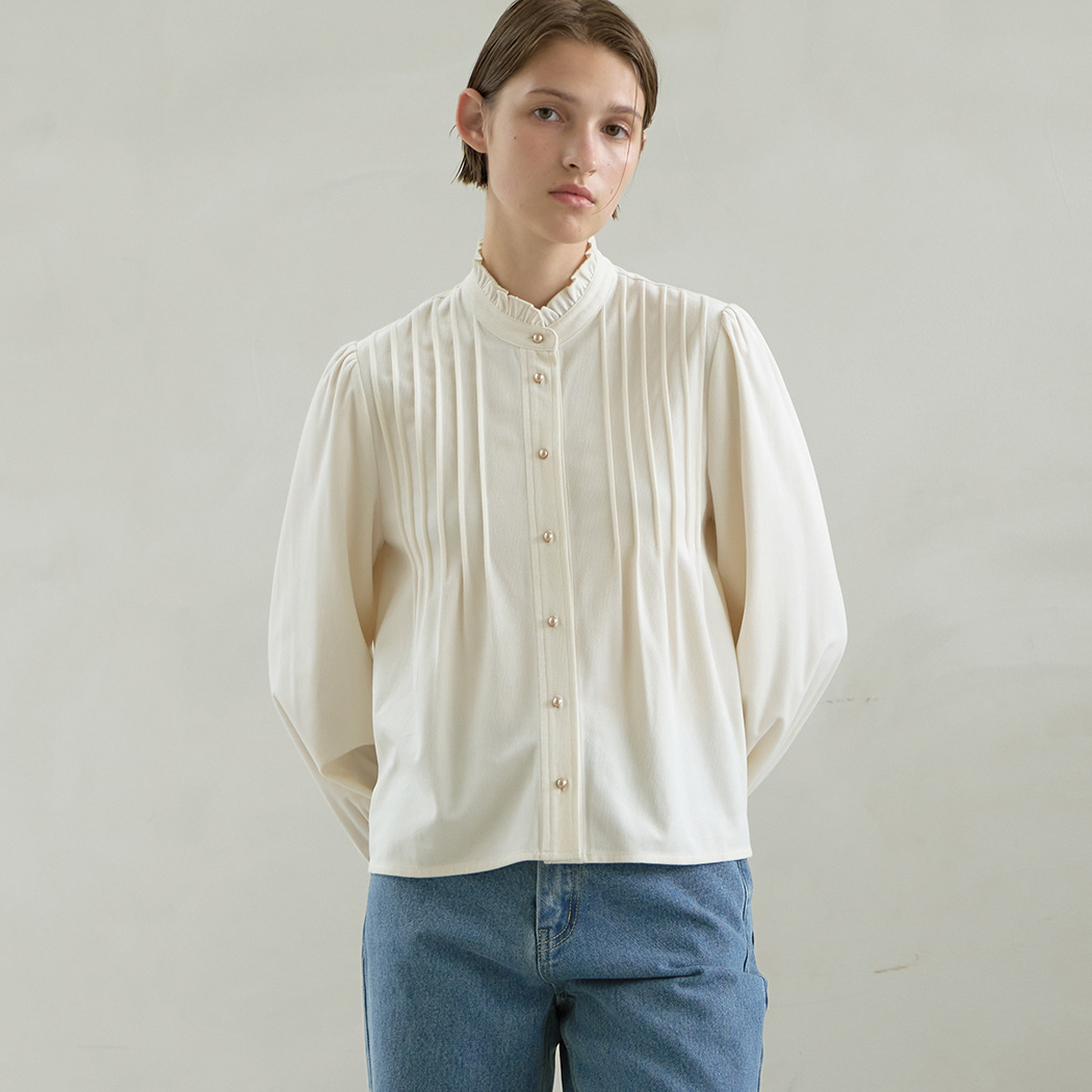 (BL-4177)Warm Touch Corduroy Pheasant Blouse