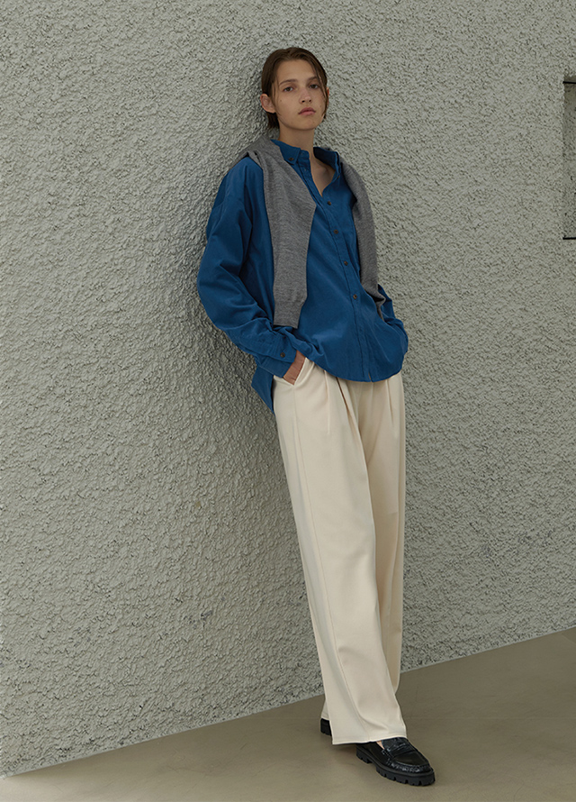 (T-6727) High neck loose fit knit Korea