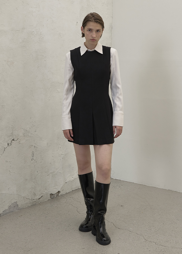 (BL-4175) Warm Touch Slim Fit Padded Blouse Korea