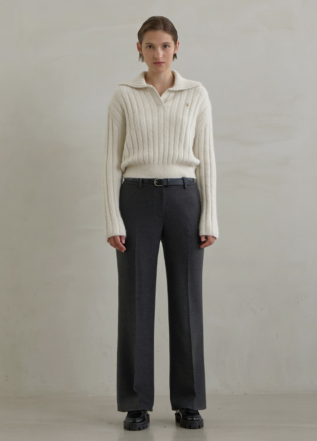 (T-6720) Wool Hairy Loose Fit Golji Knit Korea