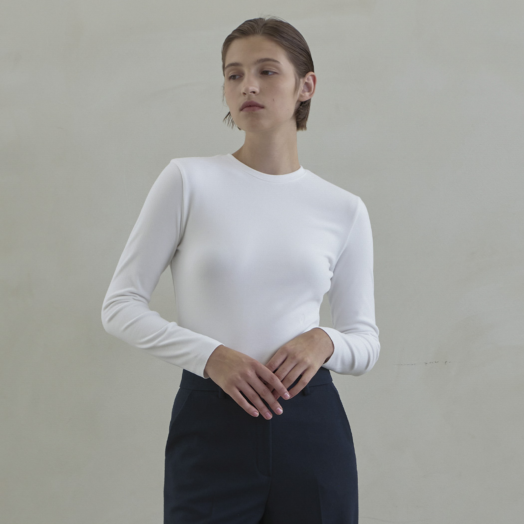 (ZT-6716)ESSENTIAL WARM SLIM ROUND TEE
