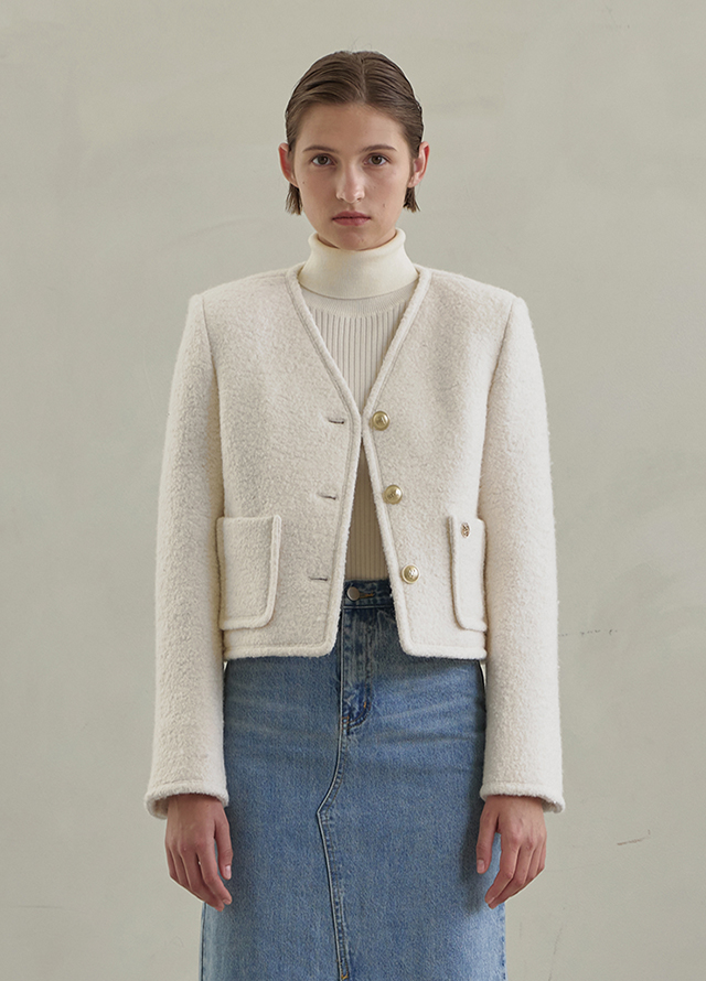 (ZT-6754)SIGNATURE WOOL RIBBED POLA KNIT Korea