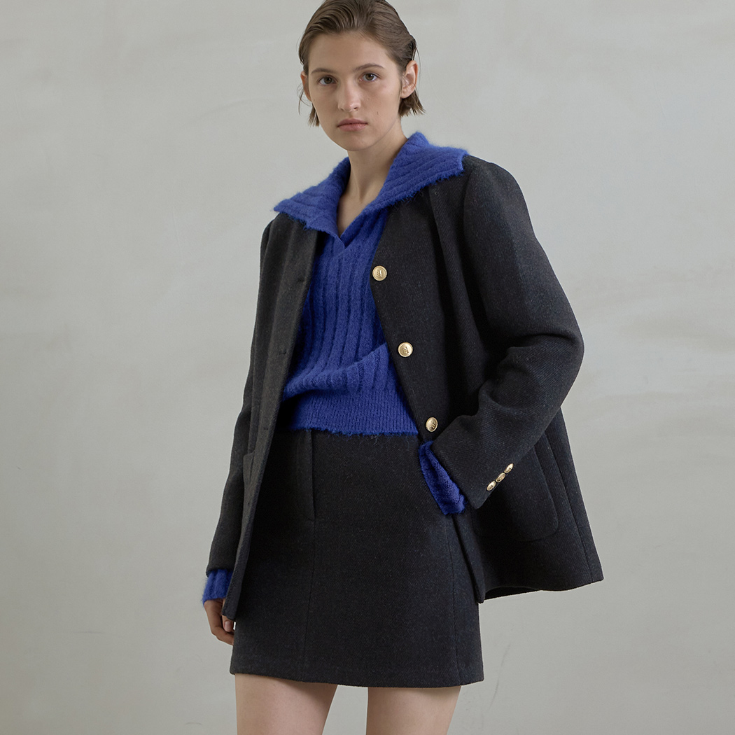 (JK-2877) Wool Momon Set-up Overfit Jacket