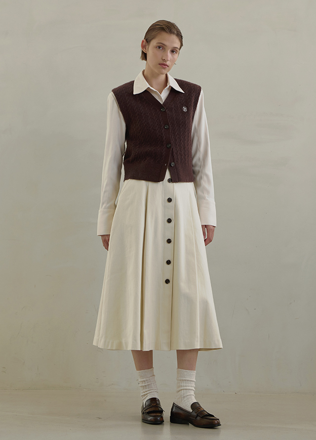 (BL-4175) Warm Touch Slim Fit Padded Blouse Korea