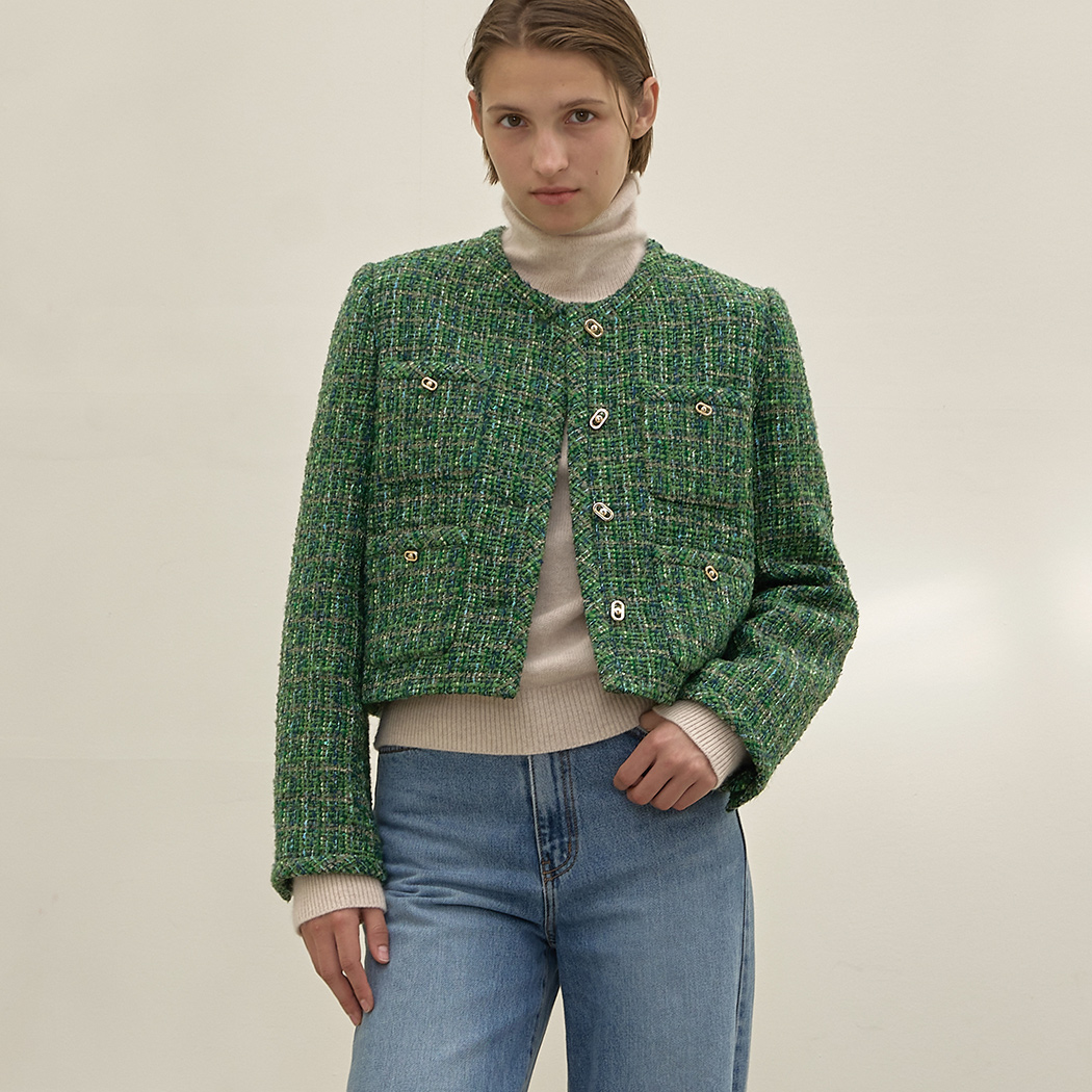 (JK-2900) Our Special Sequin Tweed Jacket