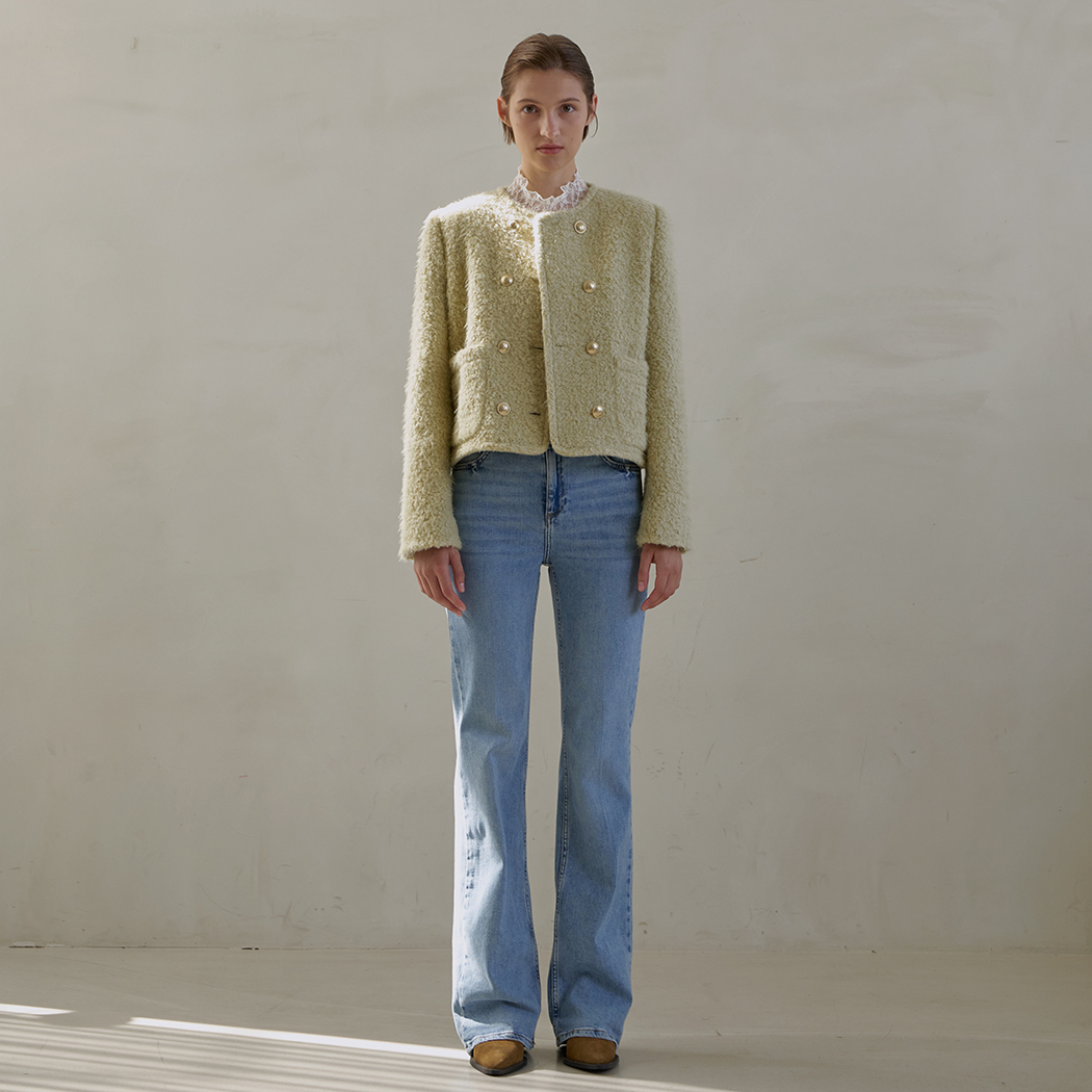 (JK-2894)Wool Merria Hairy Jacket