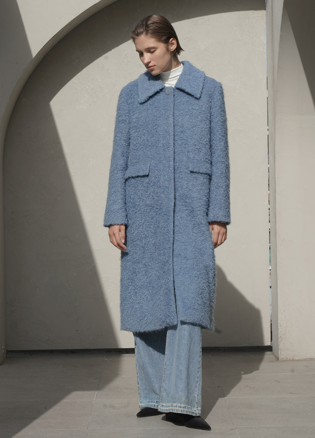 (T-6750) Velvet Half Sleeve Knit Ivory Korea