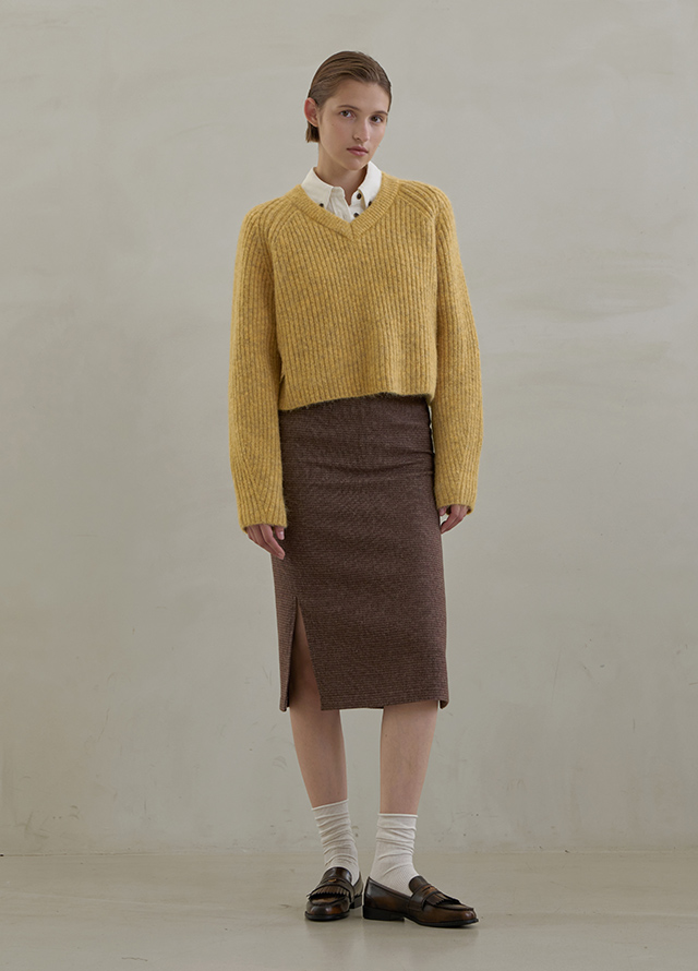 (T-6720) Wool Hairy Loose Fit Golji Knit Korea
