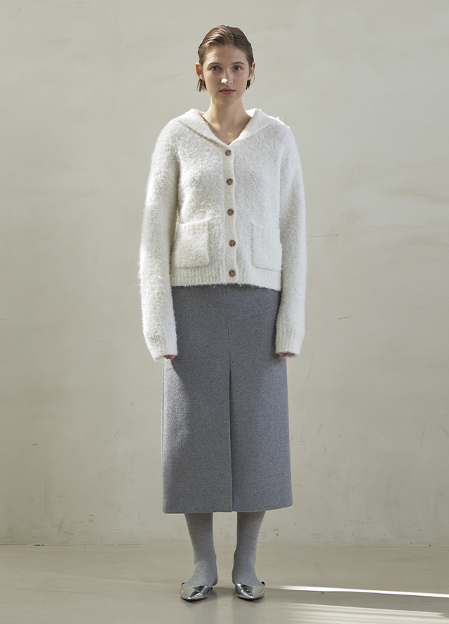 (CD-2090) Wool Buckle Sailor Collar Knit Cardigan Korea